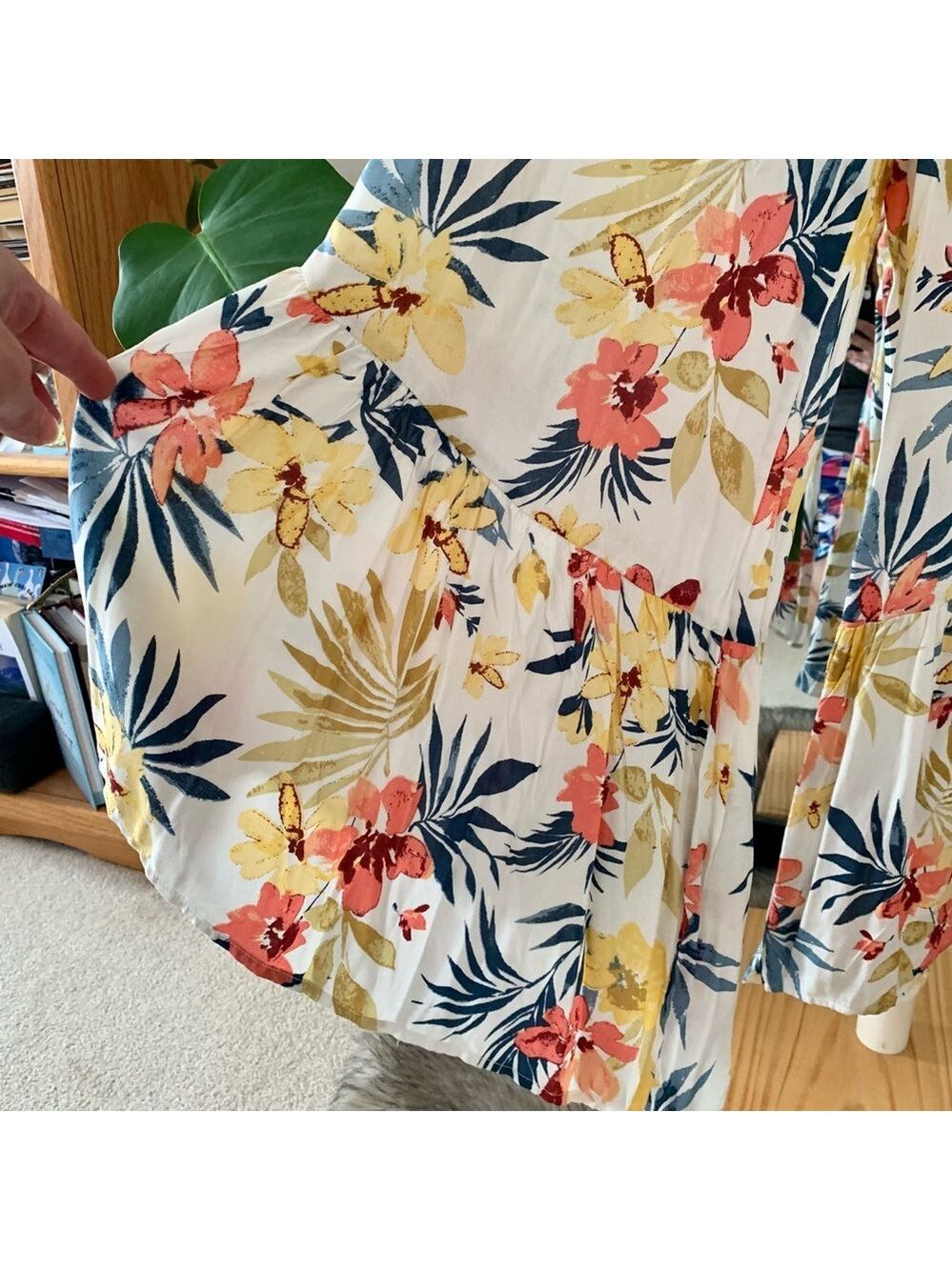 Floral Ultra Wide Leg Lightweight Pants - Picture 3 of 4